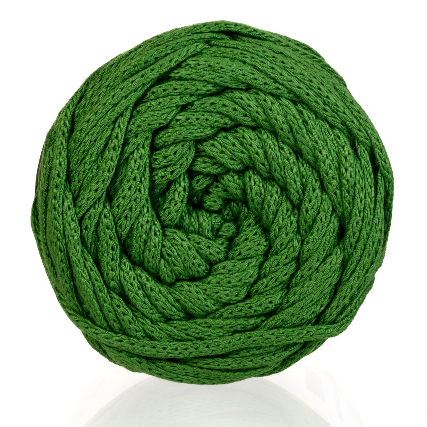 Coma Cotton Yarn in Leaf Green Color Detail View