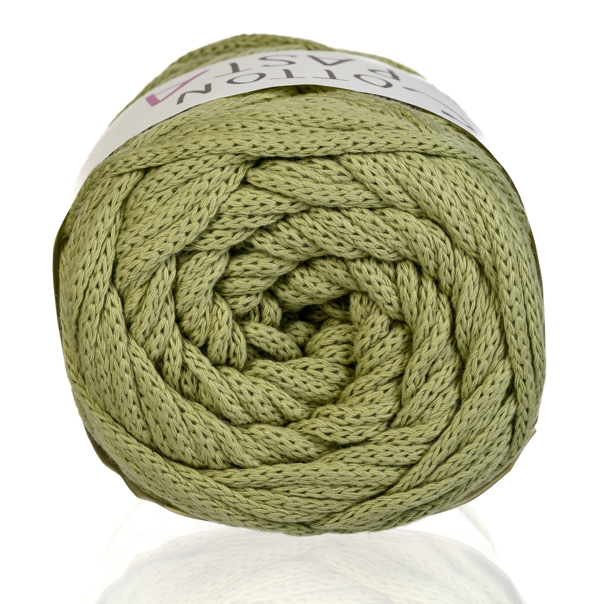 Coma Cotton Yarn in Avocado Color Detail View